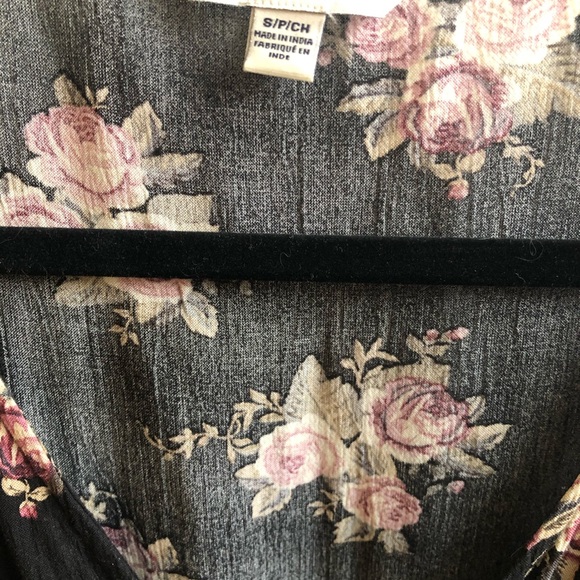 American Eagle Floral and Black Romper Dress S - Picture 3 of 4